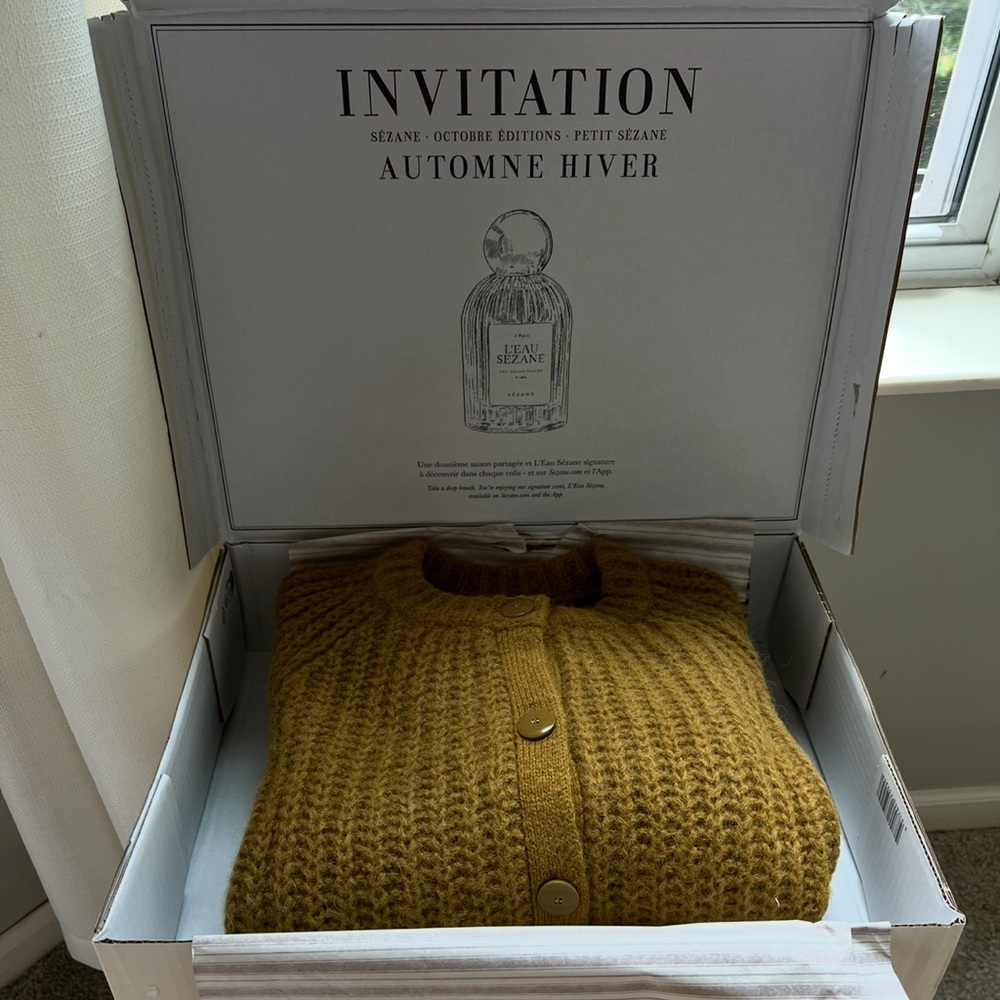 **SOLD** Sezane Emile Cardigan in Gold